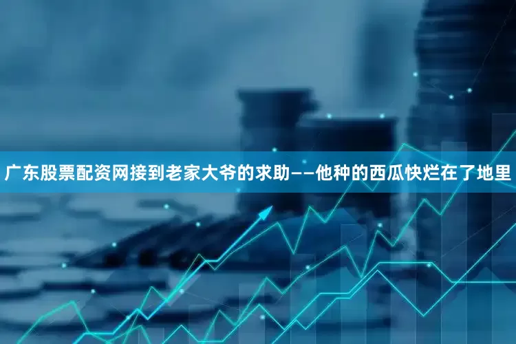 广东股票配资网接到老家大爷的求助——他种的西瓜快烂在了地里